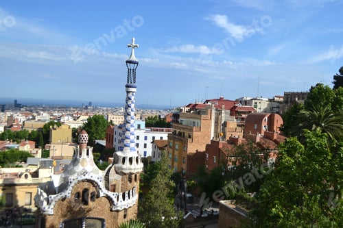 Preview: The Famous Park Guell In Barcelona, Spain.