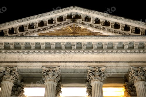 Preview: Colonnade Of Kazanskiy Sobor In St. Petersburg By Night, Russia.