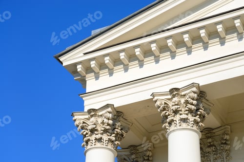 Preview: Columns Of Trinity Cathedral Orthodox Cathedral In Troitsky Prospekt In The Admiralty District Of