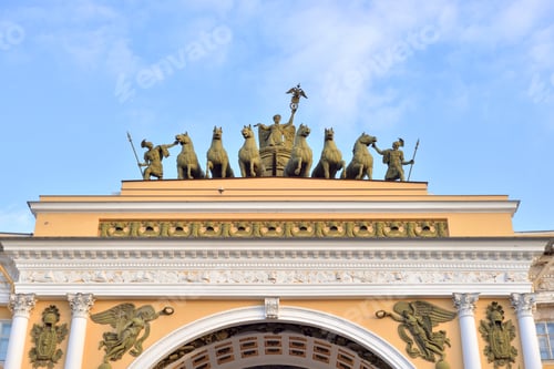Preview: The Arch Of General Staff On Palace Square In Saint Petersburg, Russia.