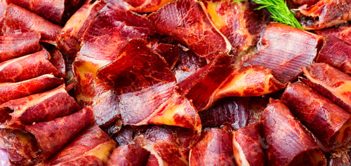 Preview: Sliced Basturma Or Beef Jerky.Horse Meat Jerky.Armenian Cuisine