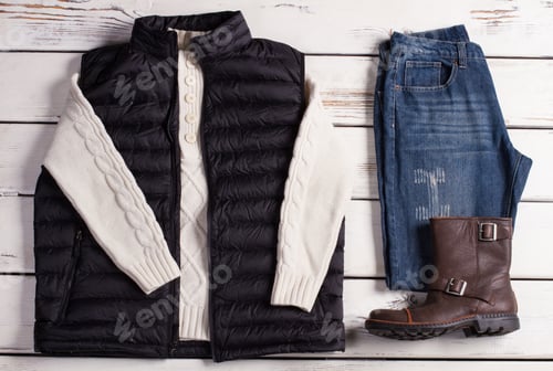Preview: Men'S Clothing On The Store Shelf. Shop Window Of Clothing.