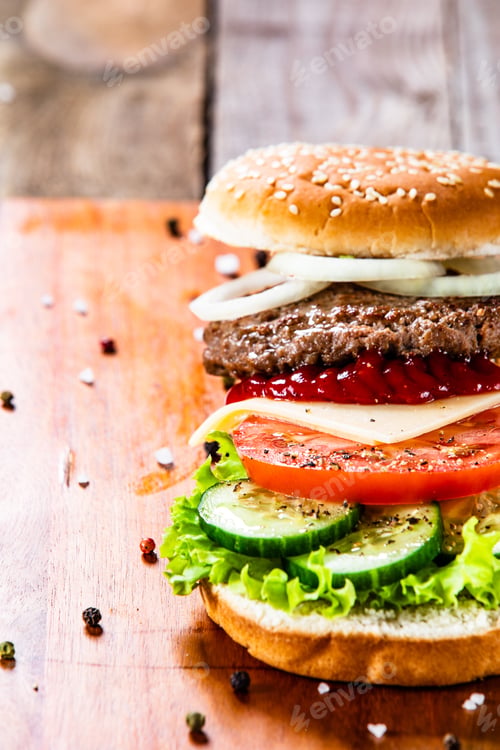 Preview: Asty Burger On Cutting Board