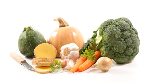 Preview: Raw Vegetables Isolated On White Background