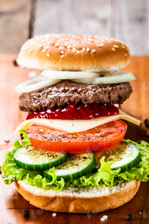 Preview: Asty Burger On Cutting Board