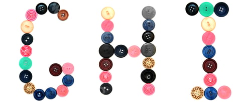 Preview: The Alphabet From Buttons For Sewing.