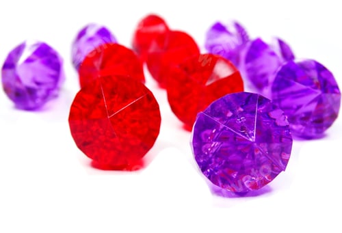 Preview: Ruby Gem And Amethyst Stones Crystals Isolated On White Background
