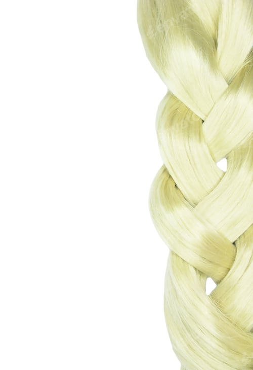 Preview: Blond Hair Plaid Isolated On White Background