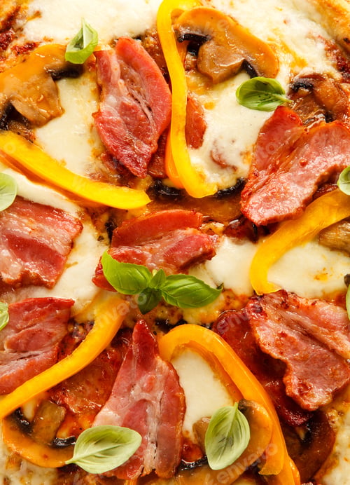 Preview: Pizza On White Background