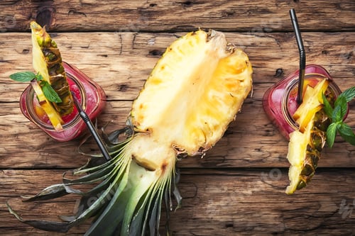 Preview: Summer A Refreshing Fruit Cocktail With Pineapple