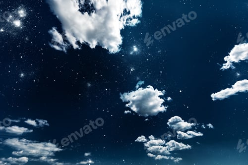 Preview: Night Sky With Stars And Moon