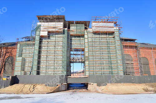 Preview: Arch Of New Holland At The Stage Of Reconstruction At Sunny Winter Day In St.Petersburg, Russia.