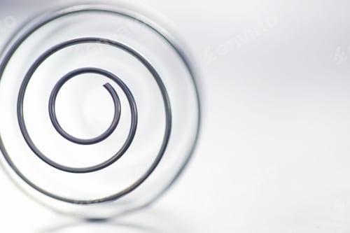 Preview: Metal Spiral. The Concept Endless Turns. Golden Ratio. The Concept Of Memories And Life Path.