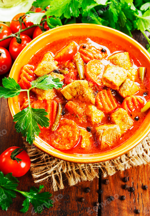 Preview: Meat Stew With Vegetables In Tomato Sauce
