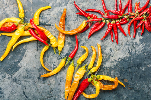 Preview: Cayenne Pepper.Fresh Red And Yellow Chili Pepper