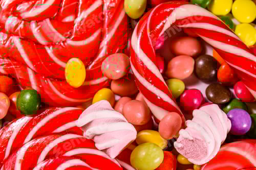 Preview: Texture Of The Many Different Candies For Background