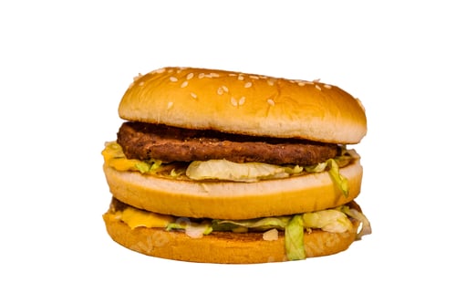 Preview: Fresh Hamburger Isolated On A White Background