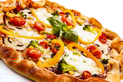 Preview: Delicious Pizza Topped with Fresh Vegetables and Cheese
