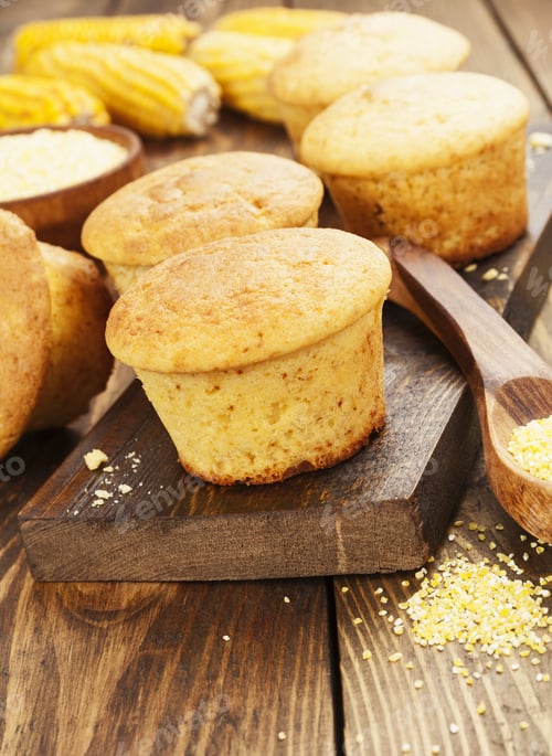 Preview: Muffins With Corn Flour On The Table