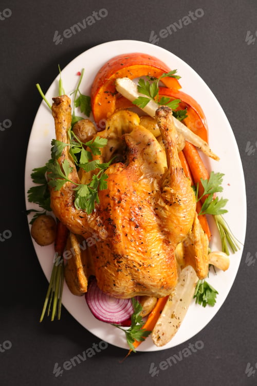 Preview: Roasted Chicken With Vegetable, Top View