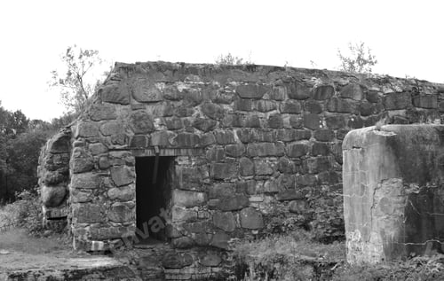 Preview: Fort Shants On The Island Of Kotlin In Saint Petersburg, Russia. Black And White.