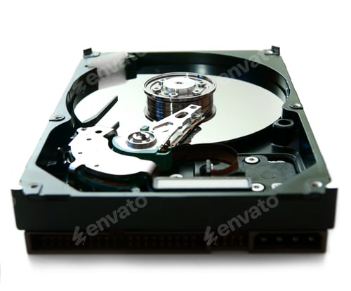 Preview: Hard Drive On A White Background.