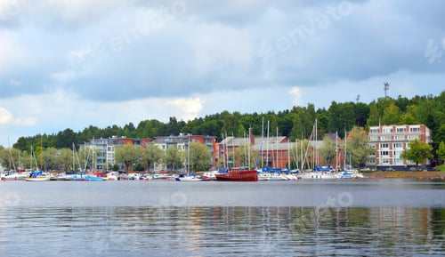 Preview: View Of Lake Saimaa And The City Of Lappeenranta. City And Municipality In Finland, In The Province