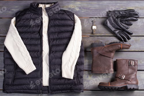 Preview: Set Of Winter Menswear. Casual Style. Male Shop.