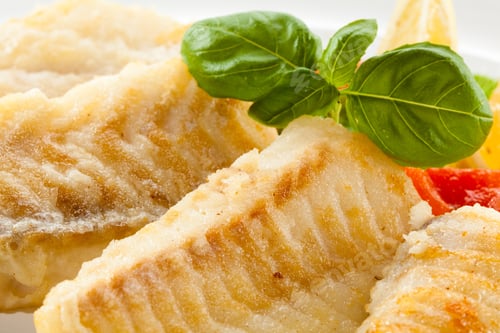 Preview: Fish Dish - Fried Fish Fillets And Vegetables