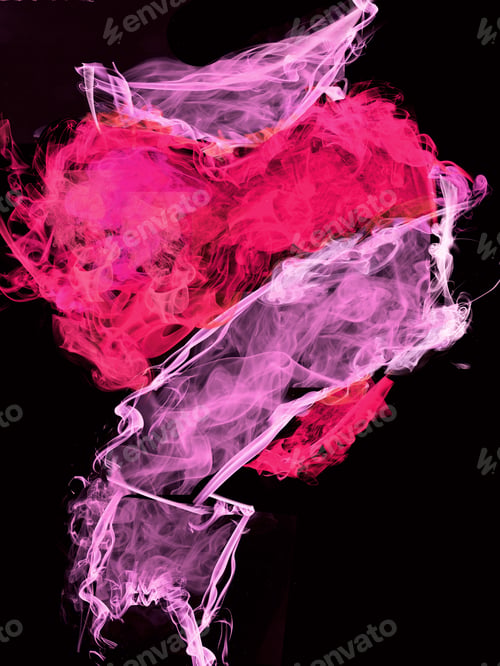 Preview: Abstract Background Love Colorful Fog Heart With Ribbon