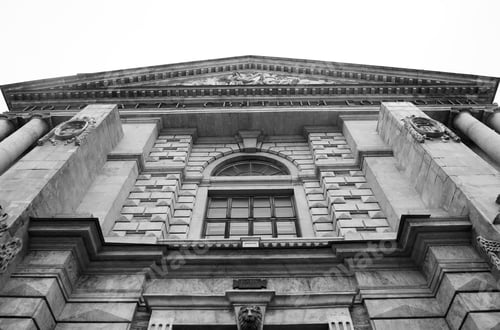 Preview: The Mikhailovsky Castle ( Engineers Castle ) In St.Petersburg, Russia. Black And White.