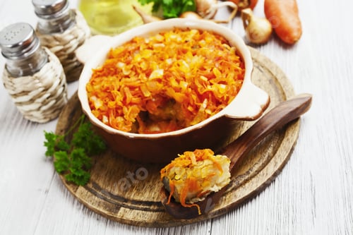 Preview: Baked Fish With Vegetables In The Ceramic Pot