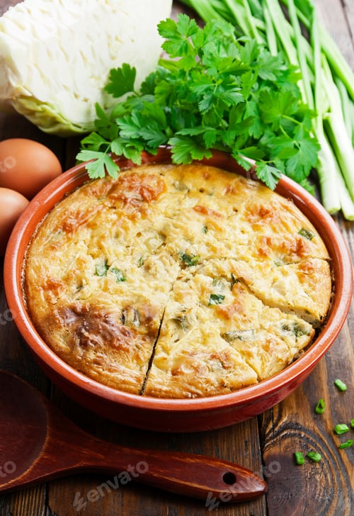 Preview: Vegetable Pie With Cabbage And Spring Onion