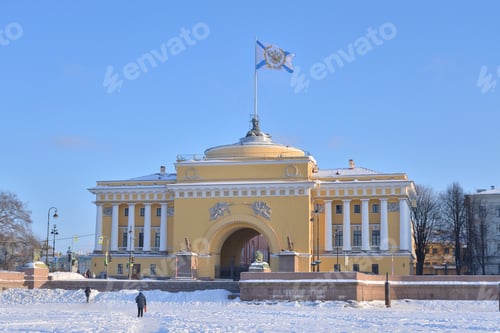 Preview: Admiralty At Sunny Day In Petersburg, Russia.