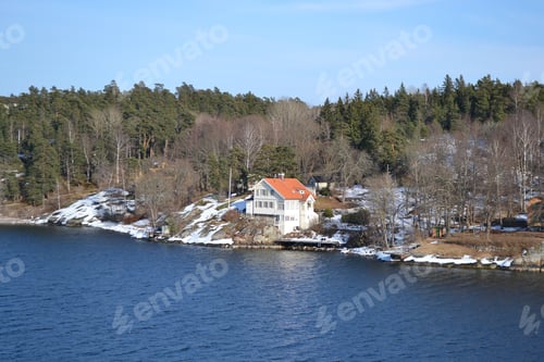 Preview: View Of Island On Stockholm Archipelago In Baltic Sea, Sweden.