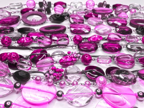 Preview: Jewelry Background Fashion Beads Necklace With Bright Crystals
