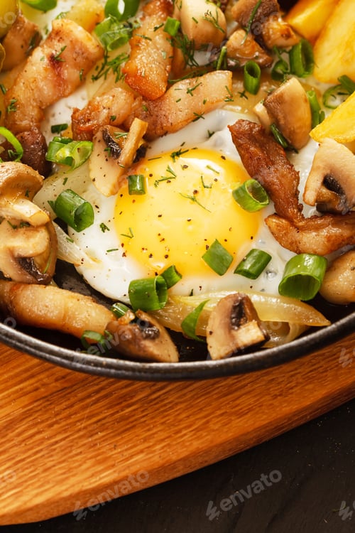 Preview: Fried Potatoes With Meat And Egg