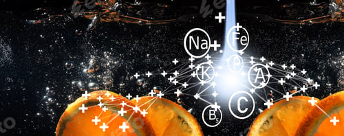 Preview: Water Drops On Ripe Sweet Orange. Fresh Mandarin Background With Copy Space For Your Text