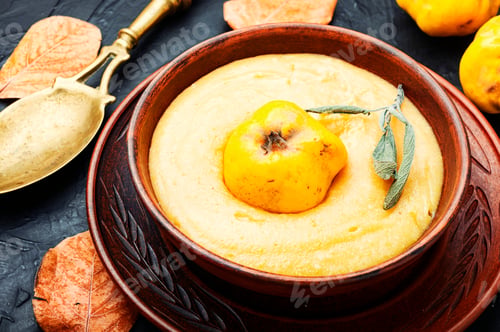 Preview: Quince Puree Or Cream Soup.Fruit Autumn Soup