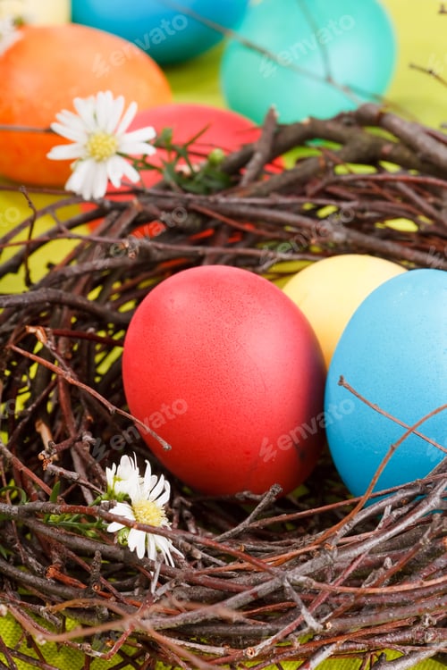 Preview: Easter Eggs In A Nest