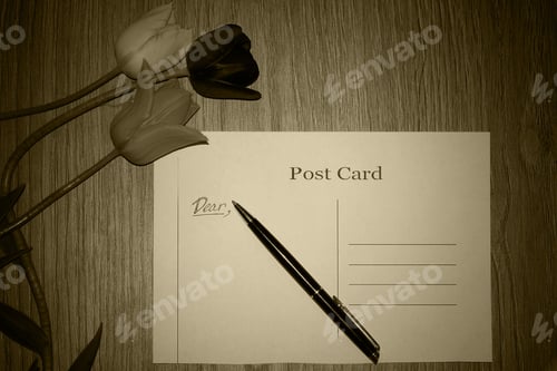 Preview: Background Post Card With A Bouquet Of Flowers