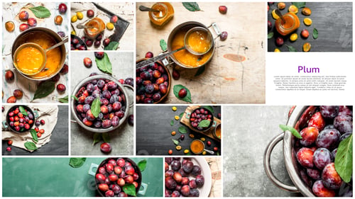 Preview: Food Collage Of Plum.
