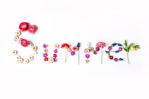 Preview: Summer Isolated On White, Top View, Flat Lay