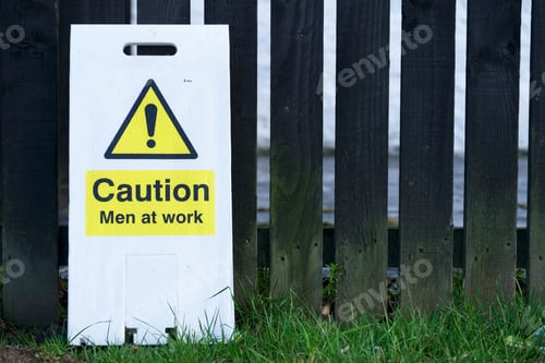 Preview: Men At Work Caution Sign