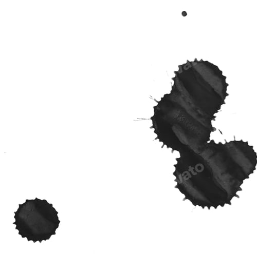 Preview: Black Splashes. On A White Background.