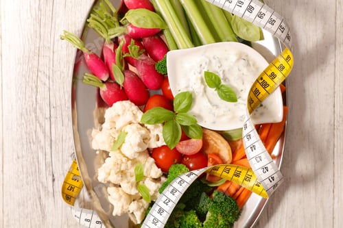 Preview: Raw Vegetable And Sauce, Diet Food Buffet