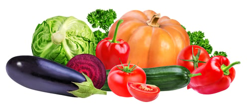Preview: Fresh Vegetables Isolated On White