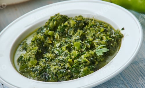 Preview: Coriander Chutney, Spicy Green Coriander Dip, Hyderabadi Cuisine, Asia Traditional Assorted Dishes