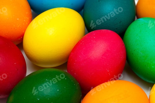 Preview: Easter Eggs Isolated On White Background