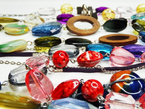 Preview: Jewelry Beads With Bright Colorful Crystals Luxury Fashion Accessory Background